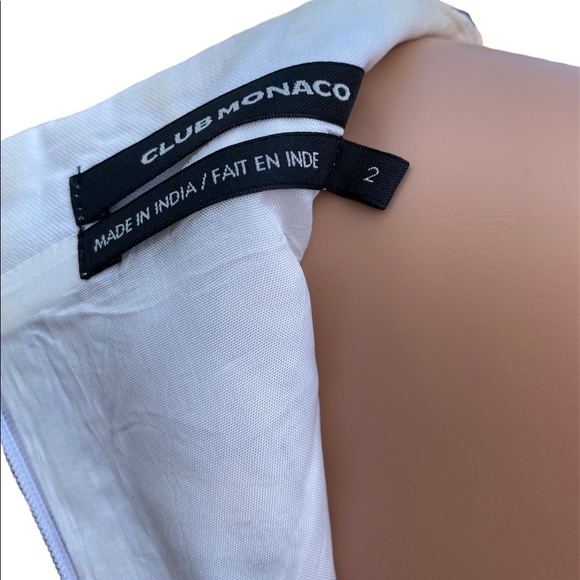 Club Monaco Sequin Detail White Sheath Dress size 2 - Picture 5 of 6